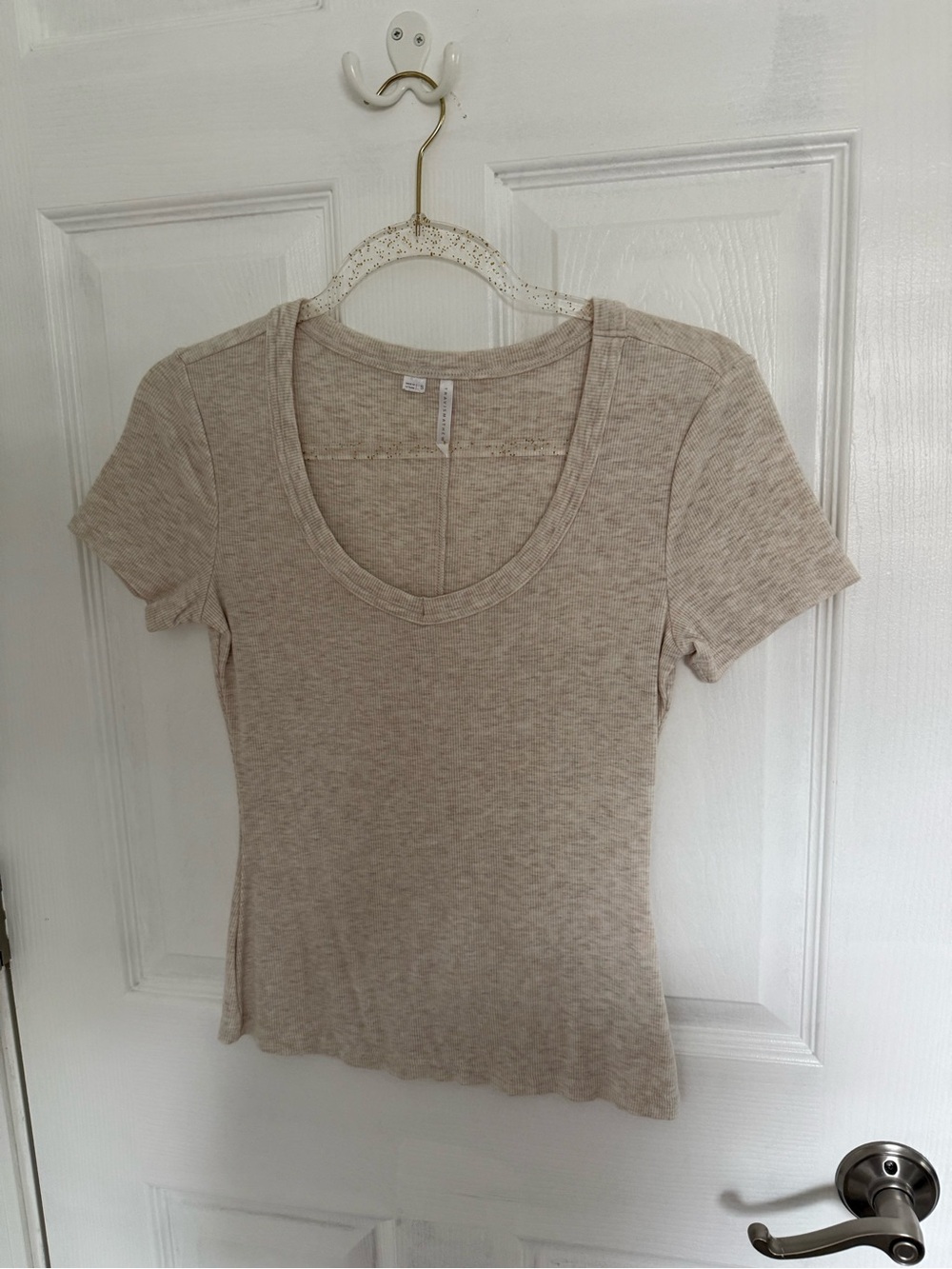 Women’s Travis Mathew Scoop Neck Short Sleeve Top - Beige